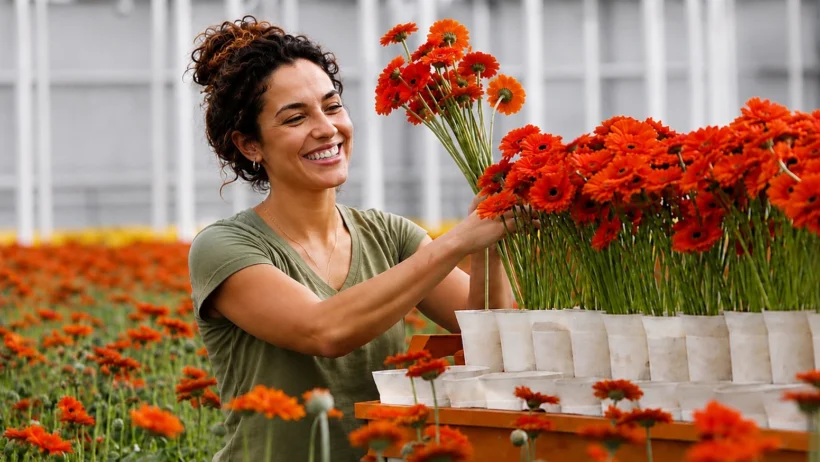 Plukmedewerker Gerbera’s