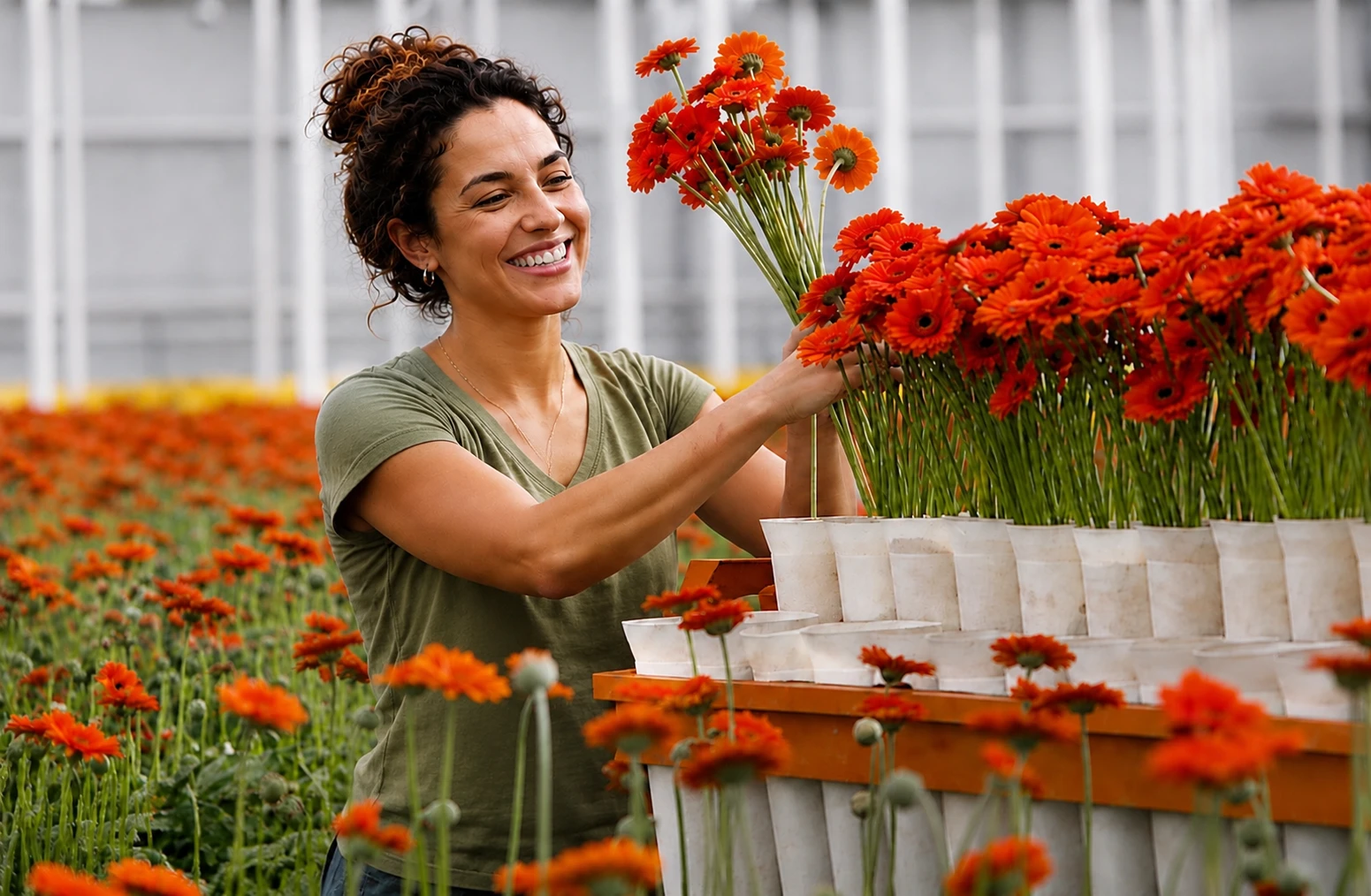 Plukmedewerker Gerbera’s